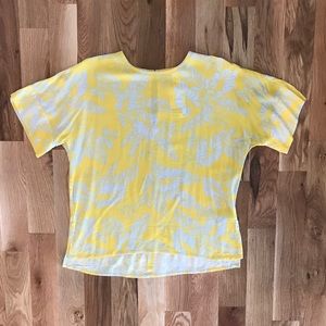 NWT Yellow tropical print blouse size 8